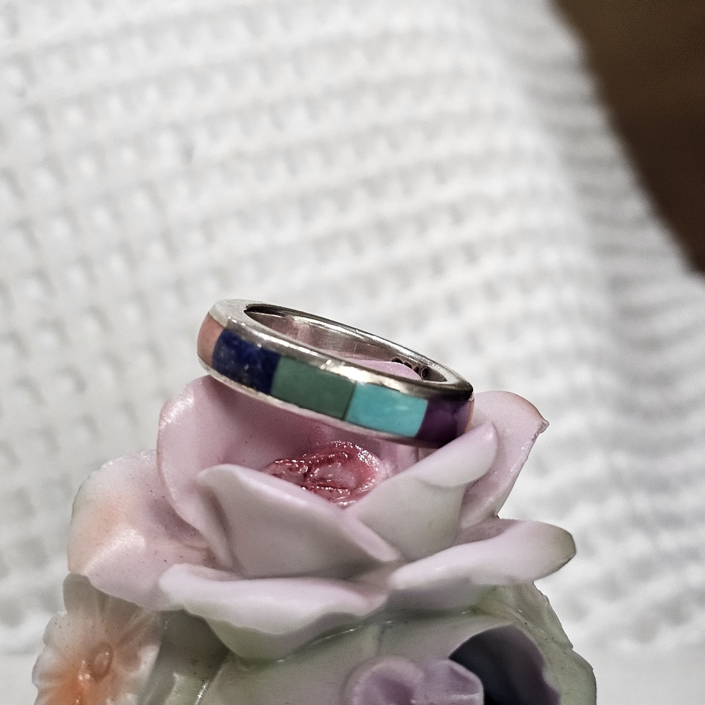 Gemstone 925 Band Ring Vintage